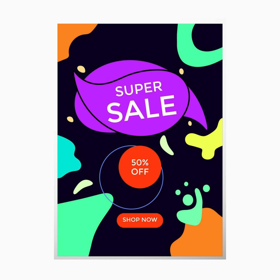 SALE OFFERS AND PROMOTION TEMPLATE BANNER DESIGN.COLORFUL FLAT COLOR BACKGROUND VECTOR. GOOD FOR SOCIAL MEDIA POST, COVER , POSTER vector