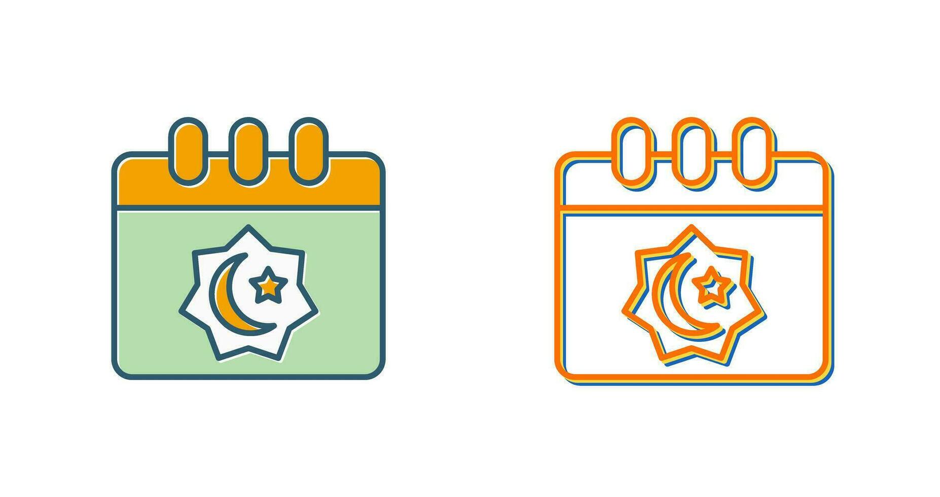 Islamic Calendar Vector Icon