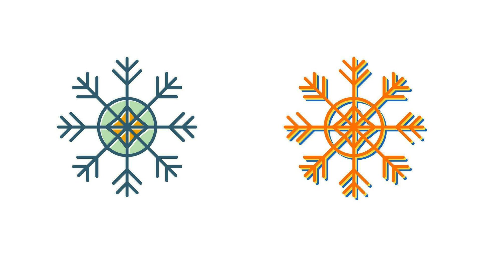 icono de vector de copo de nieve