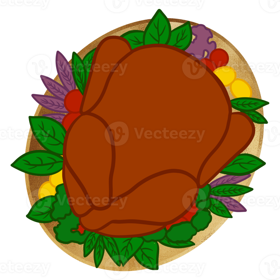Fall Thanksgiving Roasted Turkey png