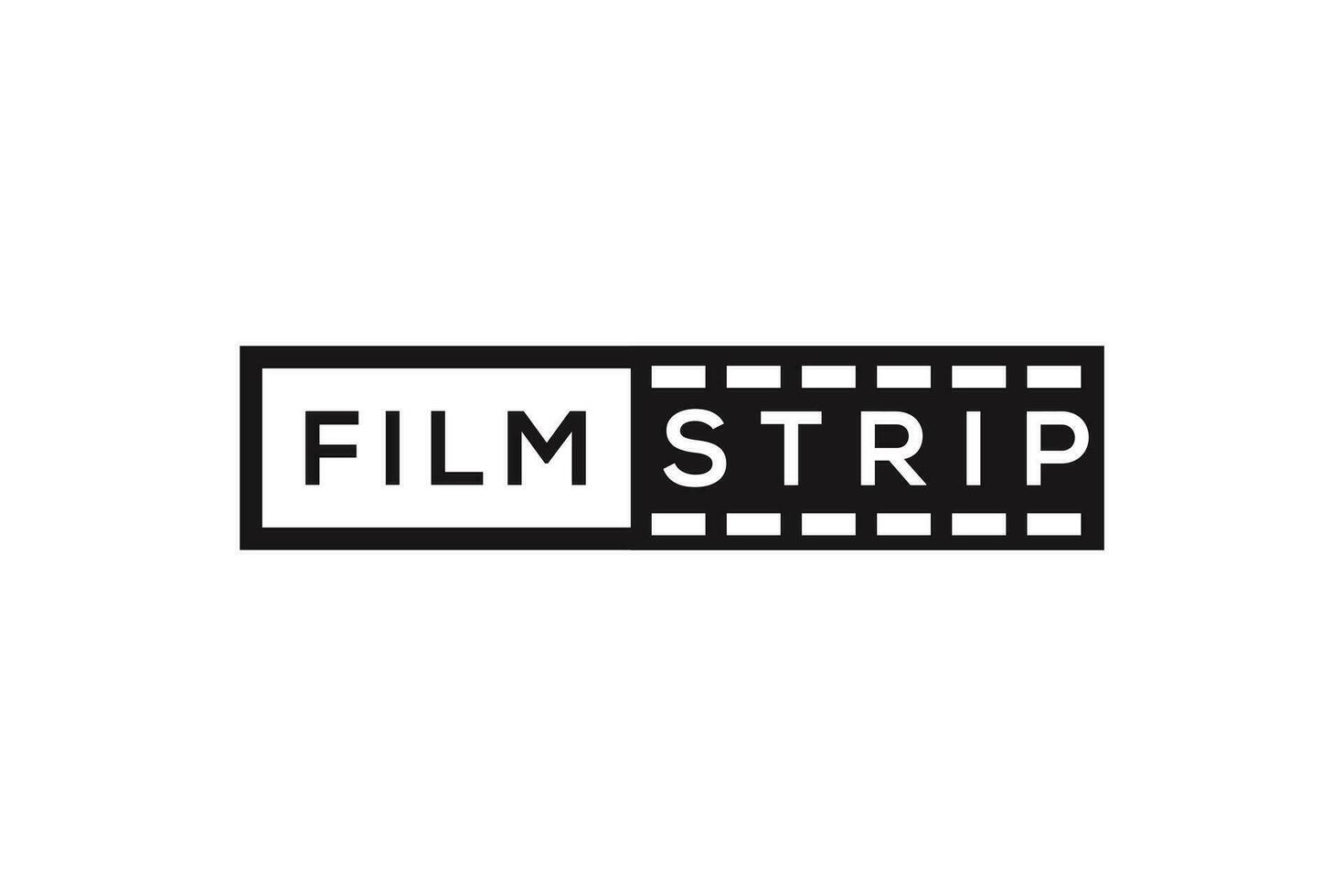 Trendy and minimal film strip vector logo design