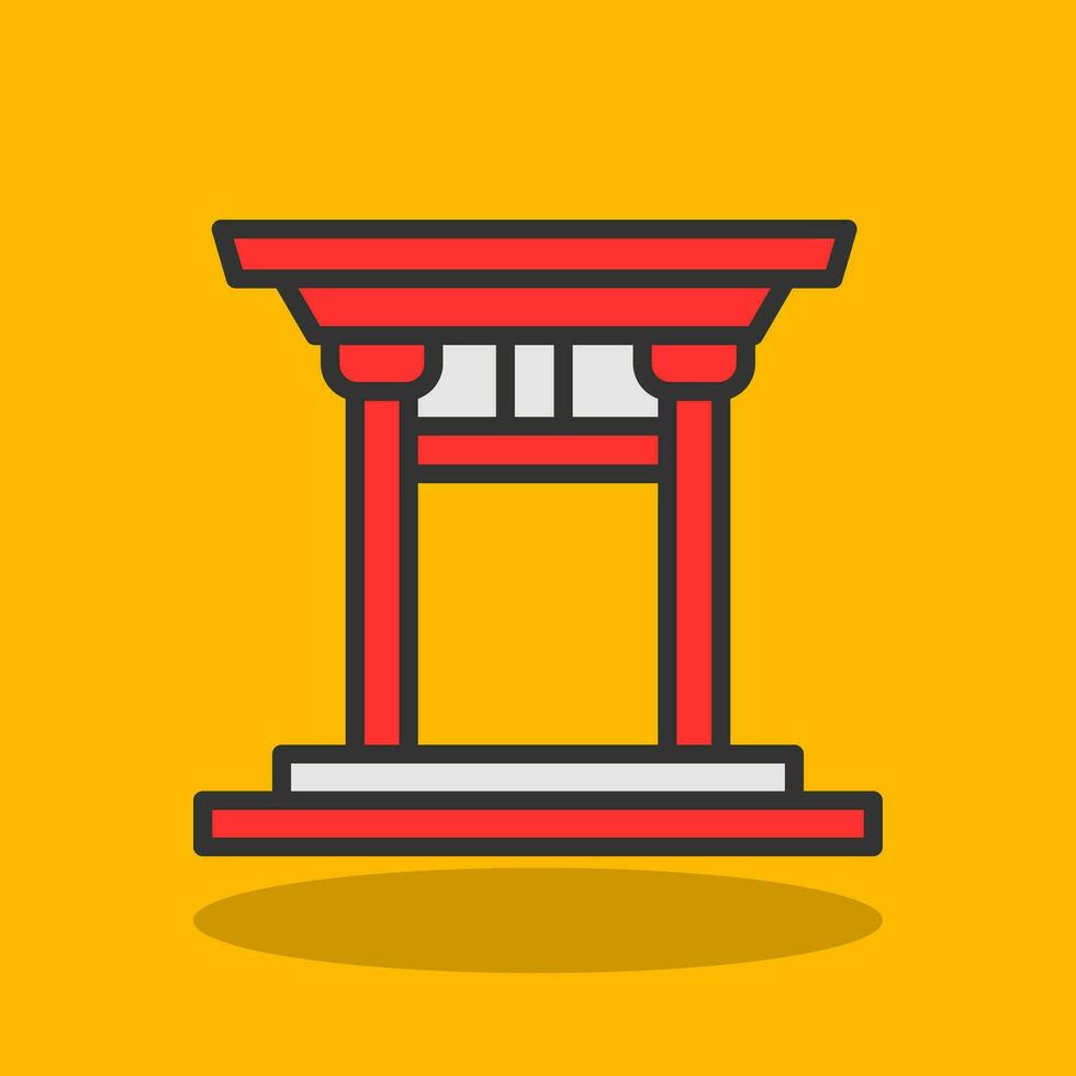 Torii gate Vector Icon Design