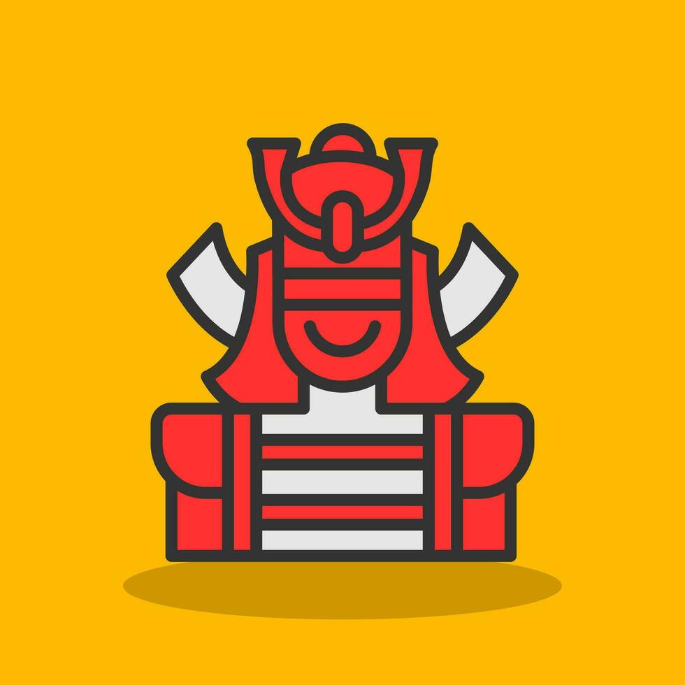 samurai vector icono diseño