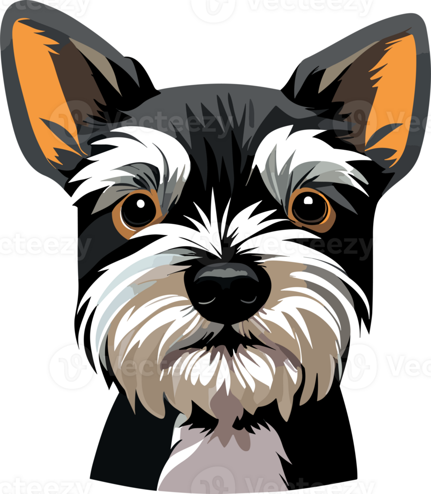 Schnauzer Cartoon Dog ai generative png