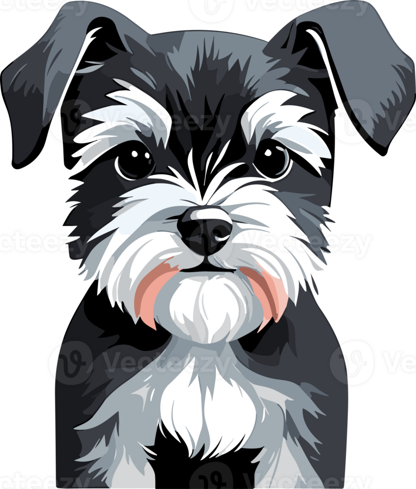 Schnauzer Cartoon Dog ai generative png