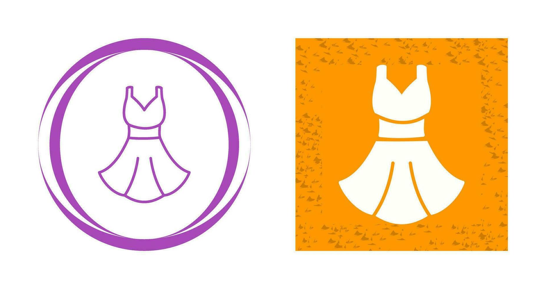 vestido, vector, icono vector