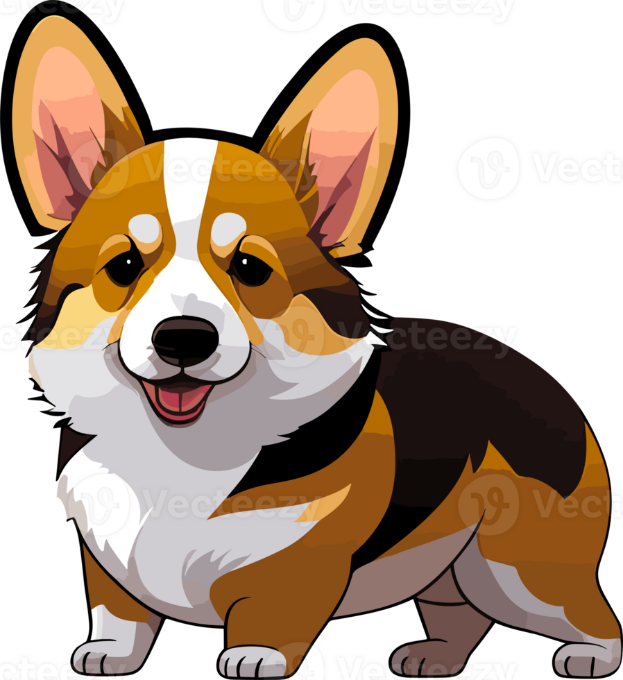 fofa corgi desenho animado ai generativo png