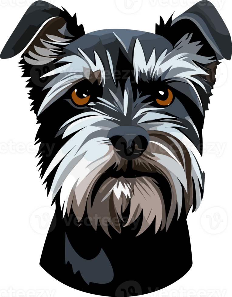 Schnauzer Cartoon Dog ai generative png