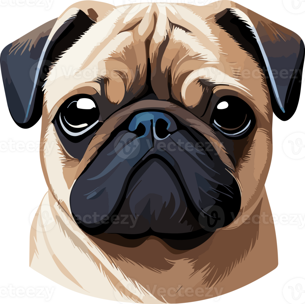Pug Cute Dog ai generative png