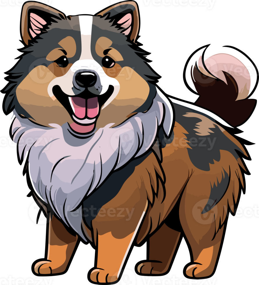 Alaskan malanmute , Husky Big cartoon Dog  ai generative png