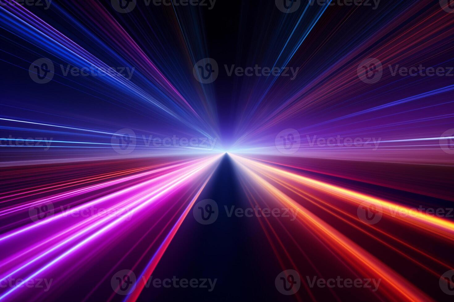 Dynamic Neon Light Trails Against a Dark Background, Perfect for Music Event Promotions photo