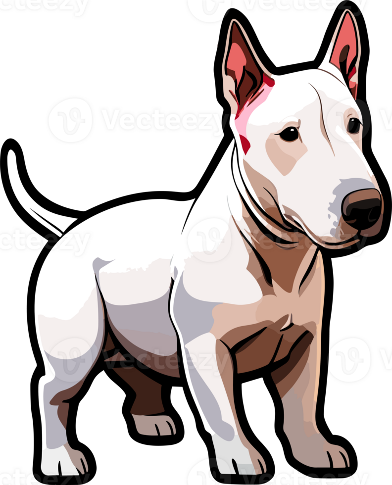 bull terrier cartoon ai generative png