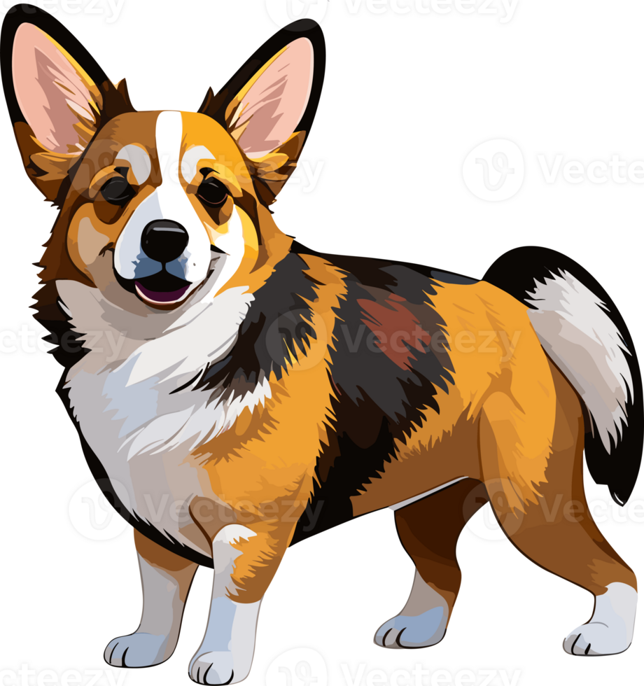Cute Corgi Cartoon ai generative png
