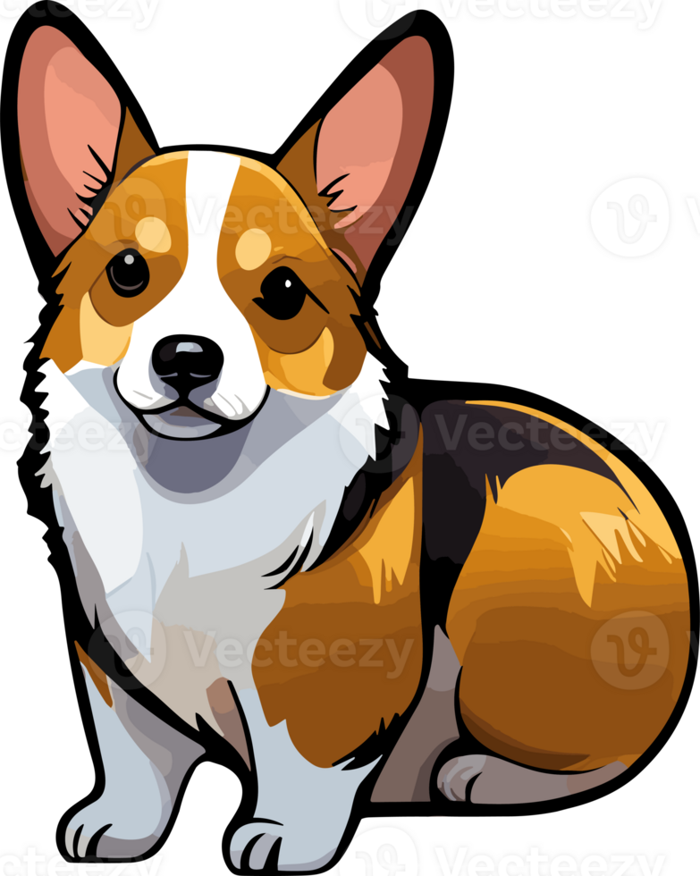 Cute Corgi Cartoon ai generative png