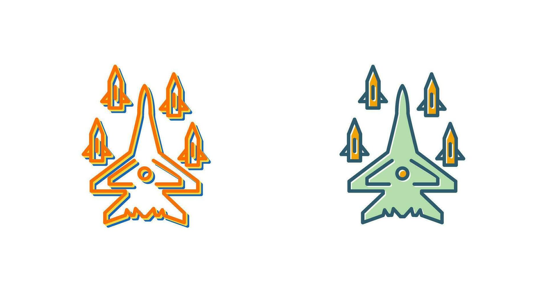 Plane dropping missil Vector Icon