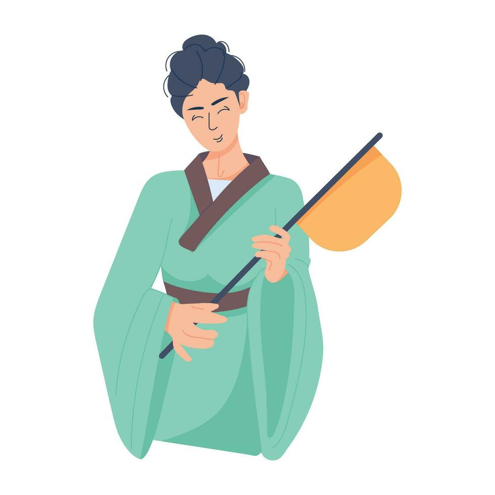 Trendy Chinese Hanfu vector
