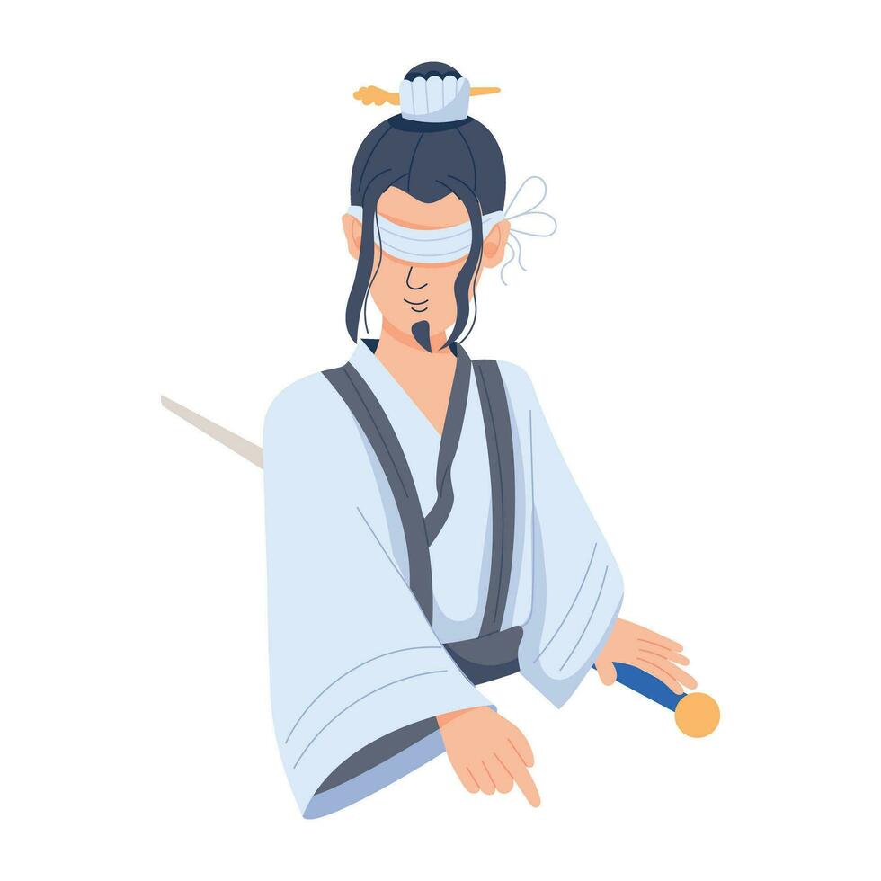 Trendy Wushu Fighter vector
