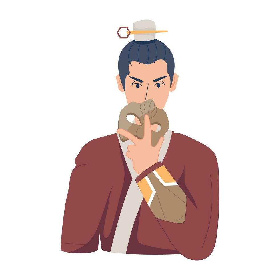 Trendy Chinese Mask vector