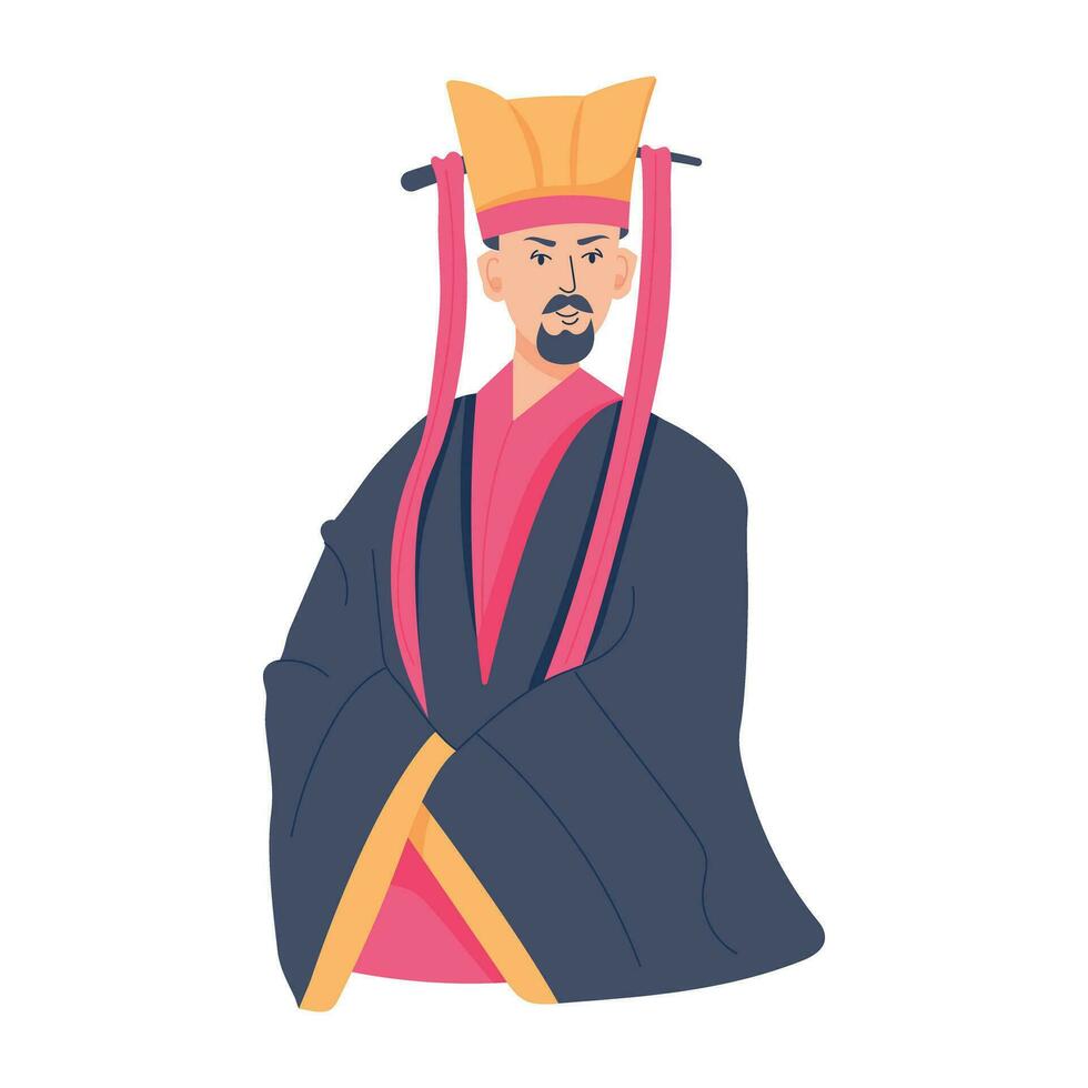 Trendy Chinese Emperor vector