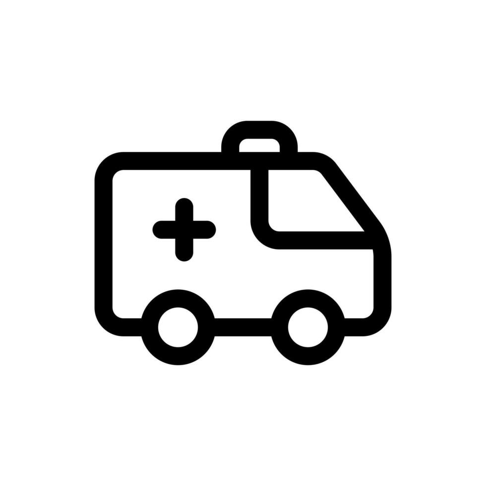 ambulancia icono en de moda plano estilo aislado en blanco antecedentes. ambulancia silueta símbolo para tu sitio web diseño, logo, aplicación, ui vector ilustración, eps10.