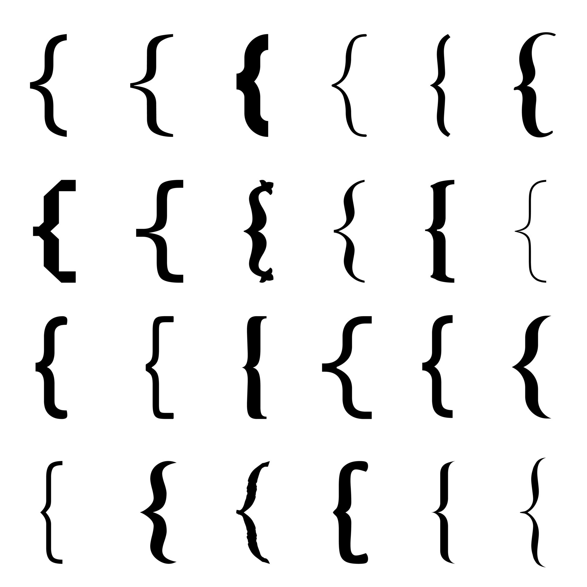 A set of curly mathematical brackets 28761797 Vector Art at Vecteezy