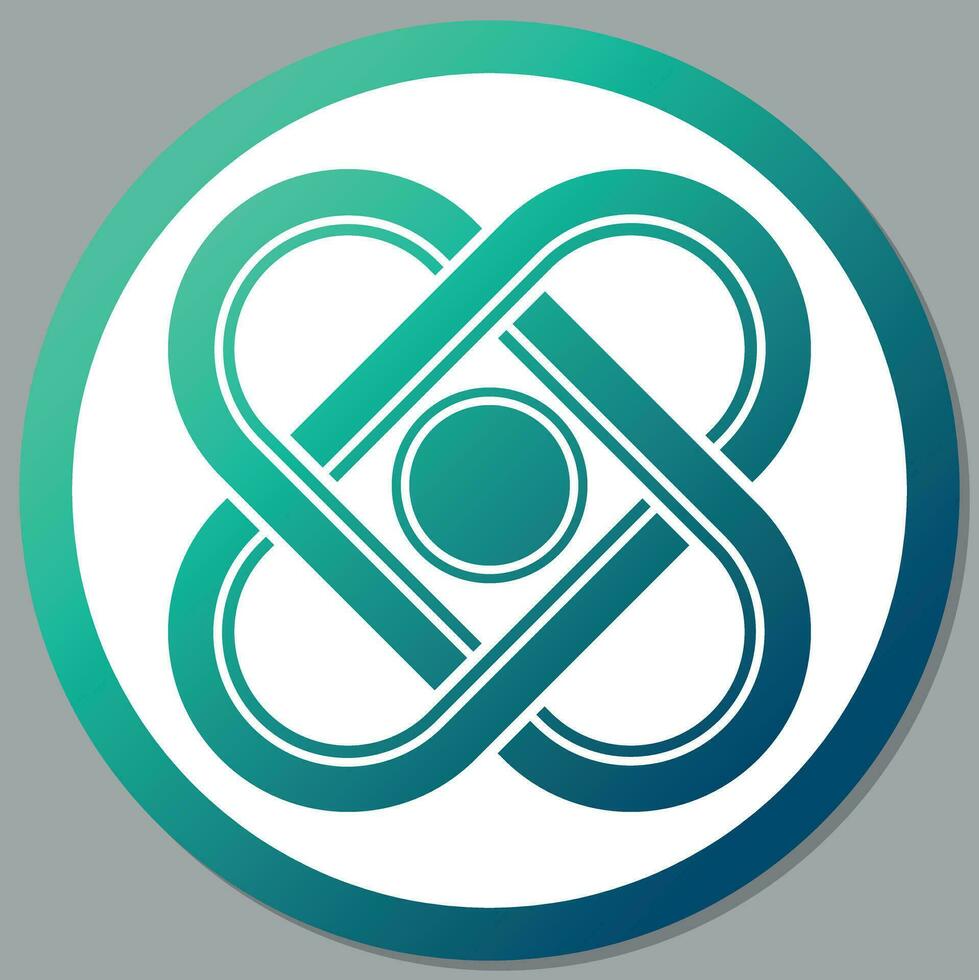 Abstract Celtic pattern on the shield vector