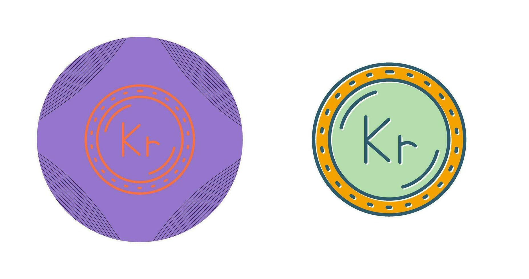 Krone Currency Vector Icon