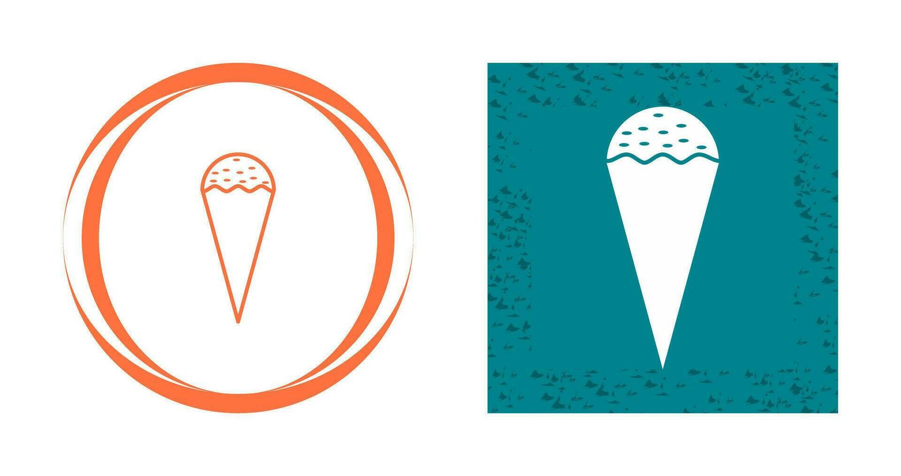 icono de vector de helado de cono