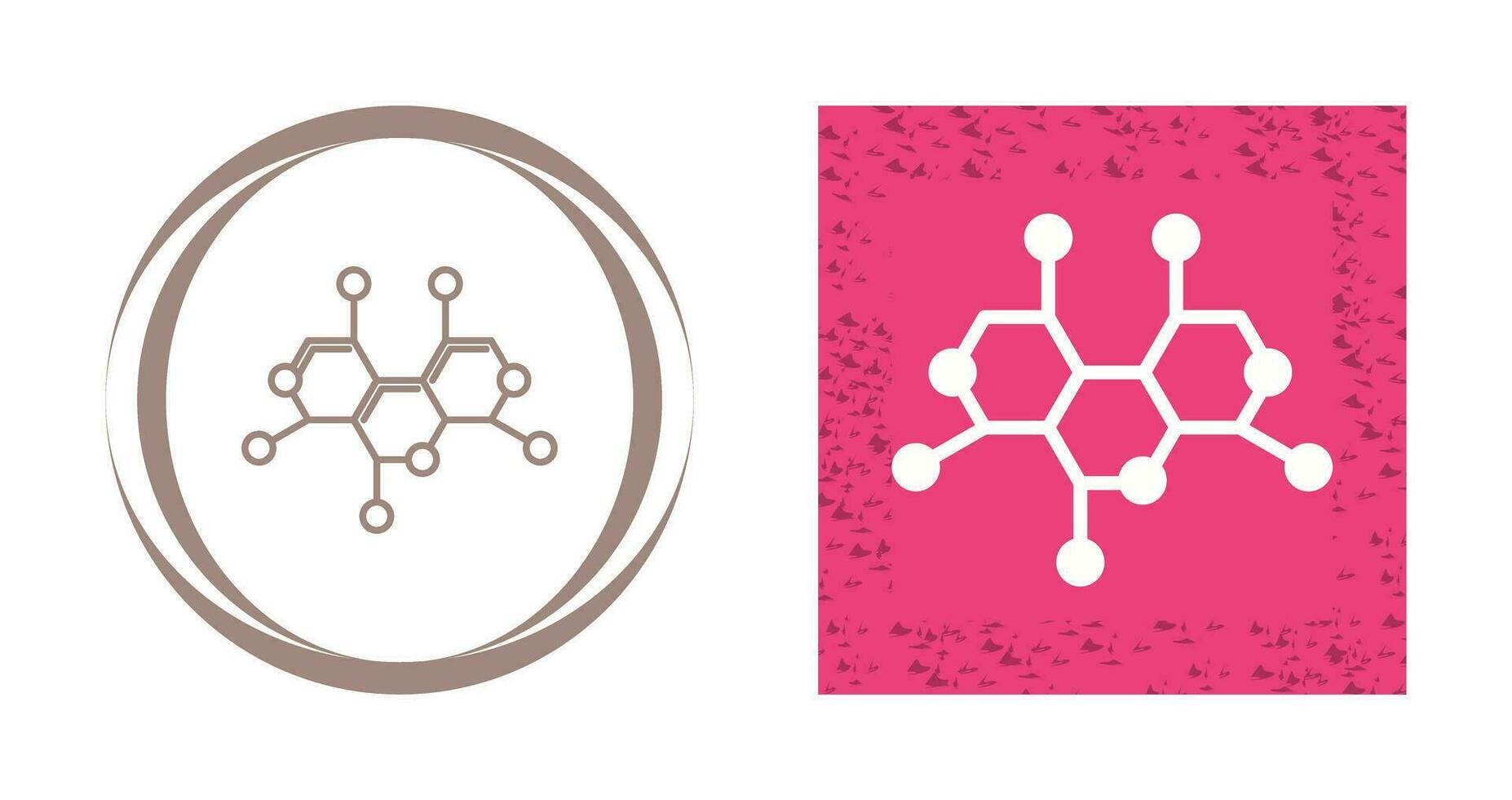 icono de vector de estructura de molécula