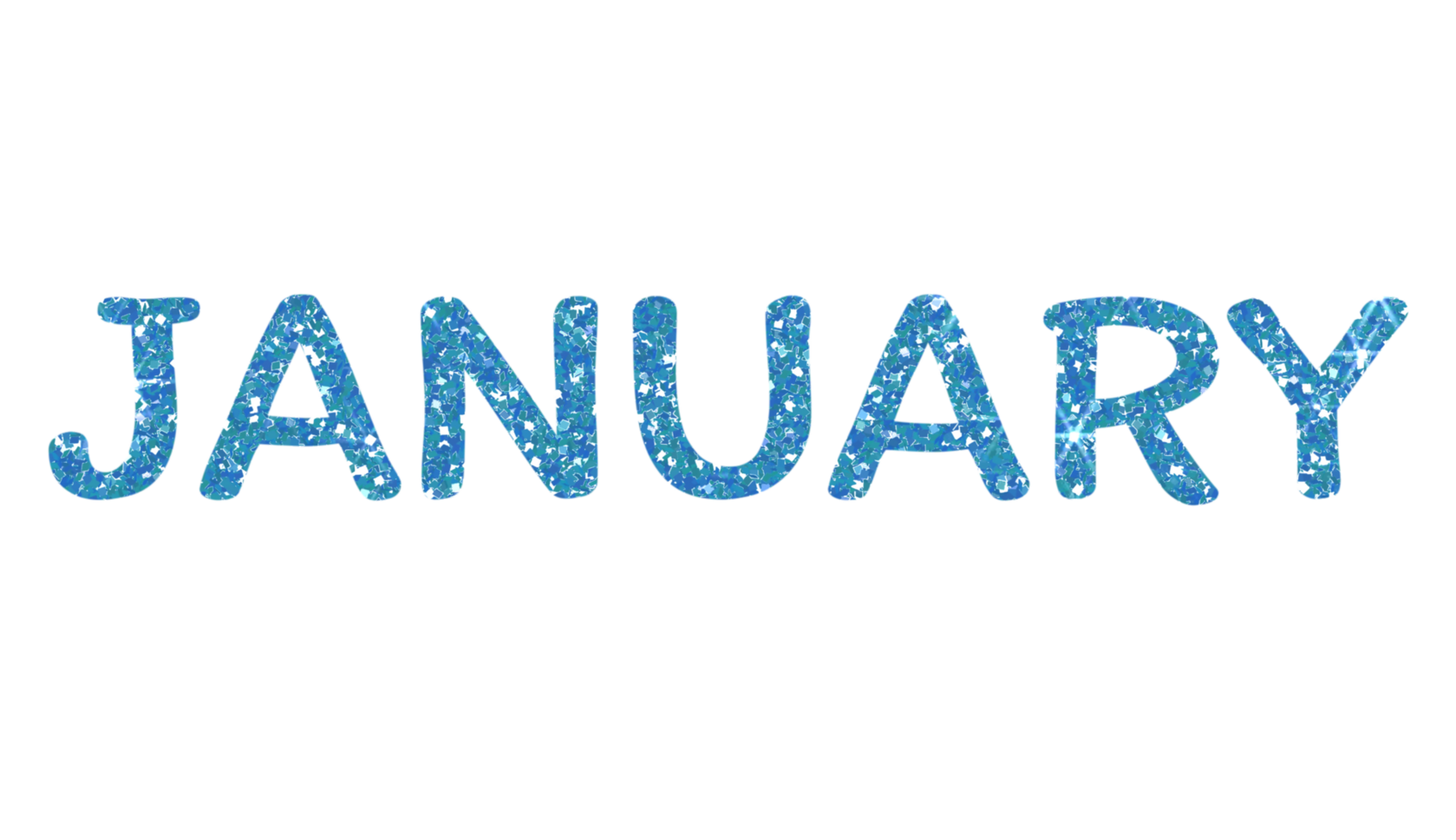 Blue glitter JANUARY Letters Icon January sign Design for decorating Blue glitter JANUARY Letters Icon January sign Design for decorating