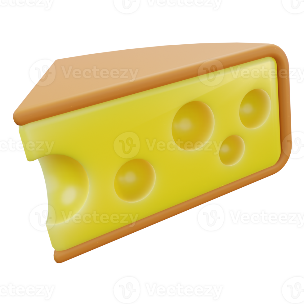 3D Cheese Slice png