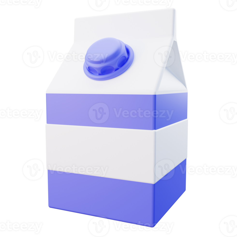 3D Carton Milk png