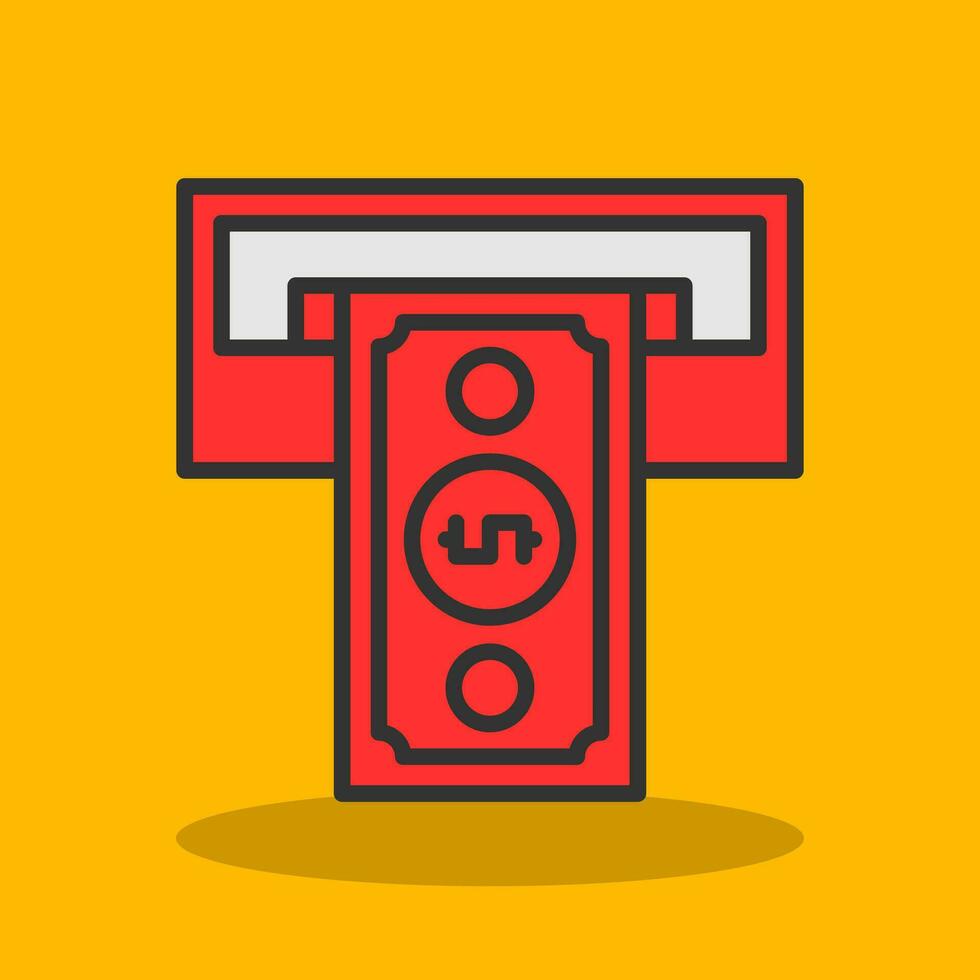 Cash withdrawal Vector Icon Design