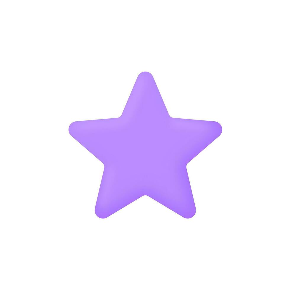 3d Realistic Star icon vector illustration