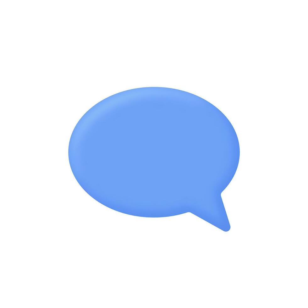 3d Realistic Chat or online message vector illustration