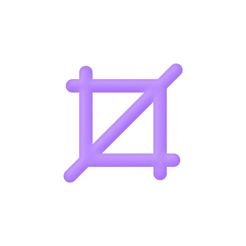 3d Realistic Crop icon vector illustration