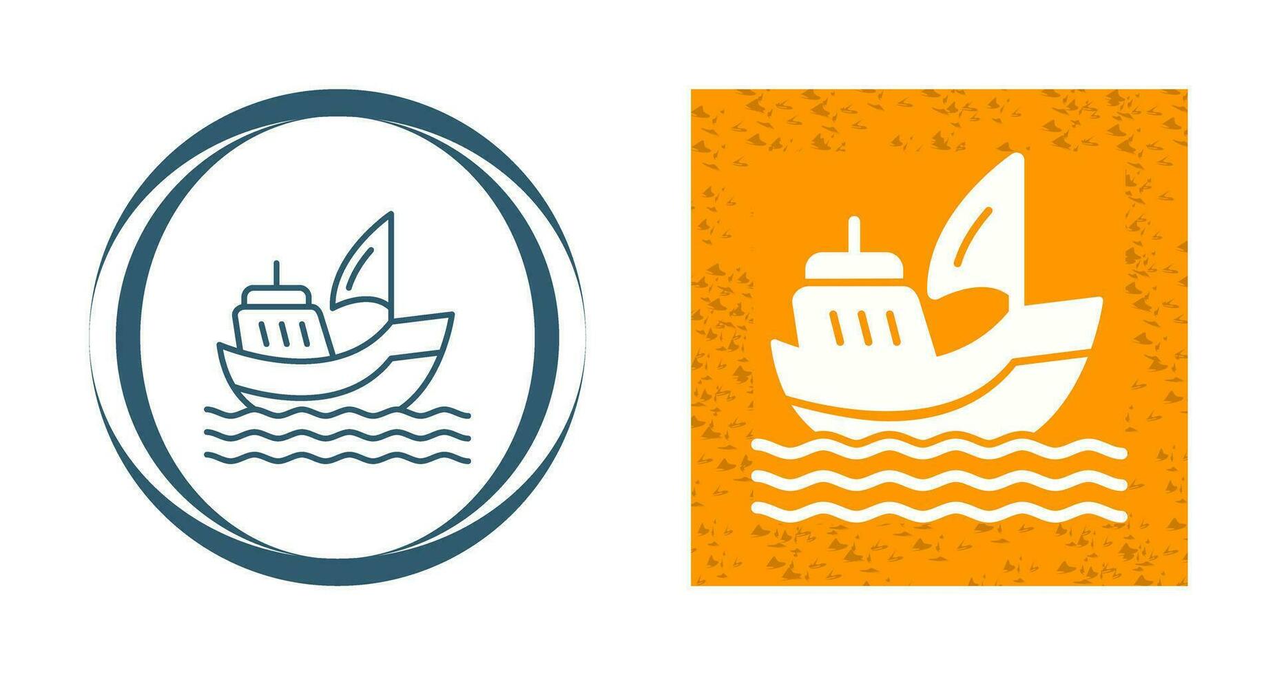 icono de vector de barco