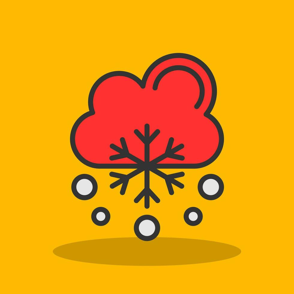 Snowfalling Vector Icon Design