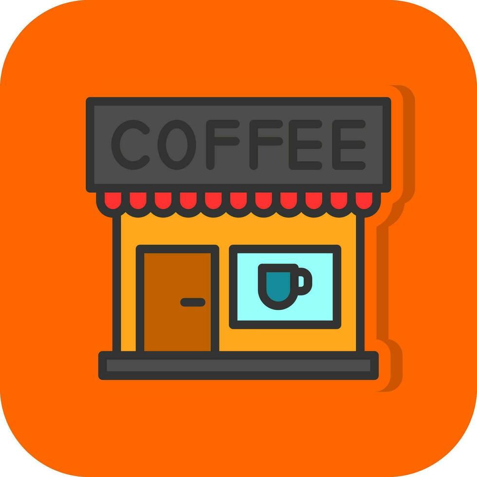 Coffee Shop Vector Icon Design