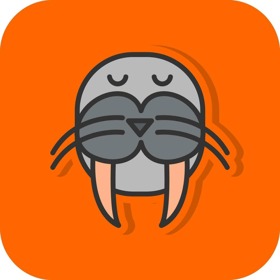 Walrus Vector Icon Design