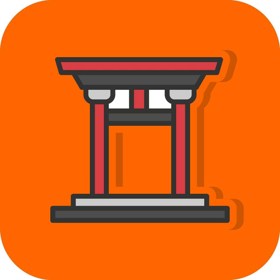 Torii gate Vector Icon Design