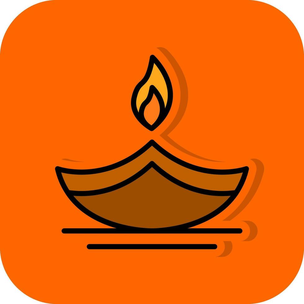 Oil Lamp Vector Icon Design