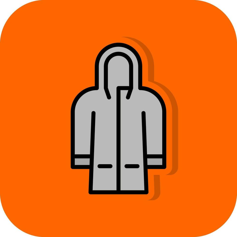 Raincoat Vector Icon Design