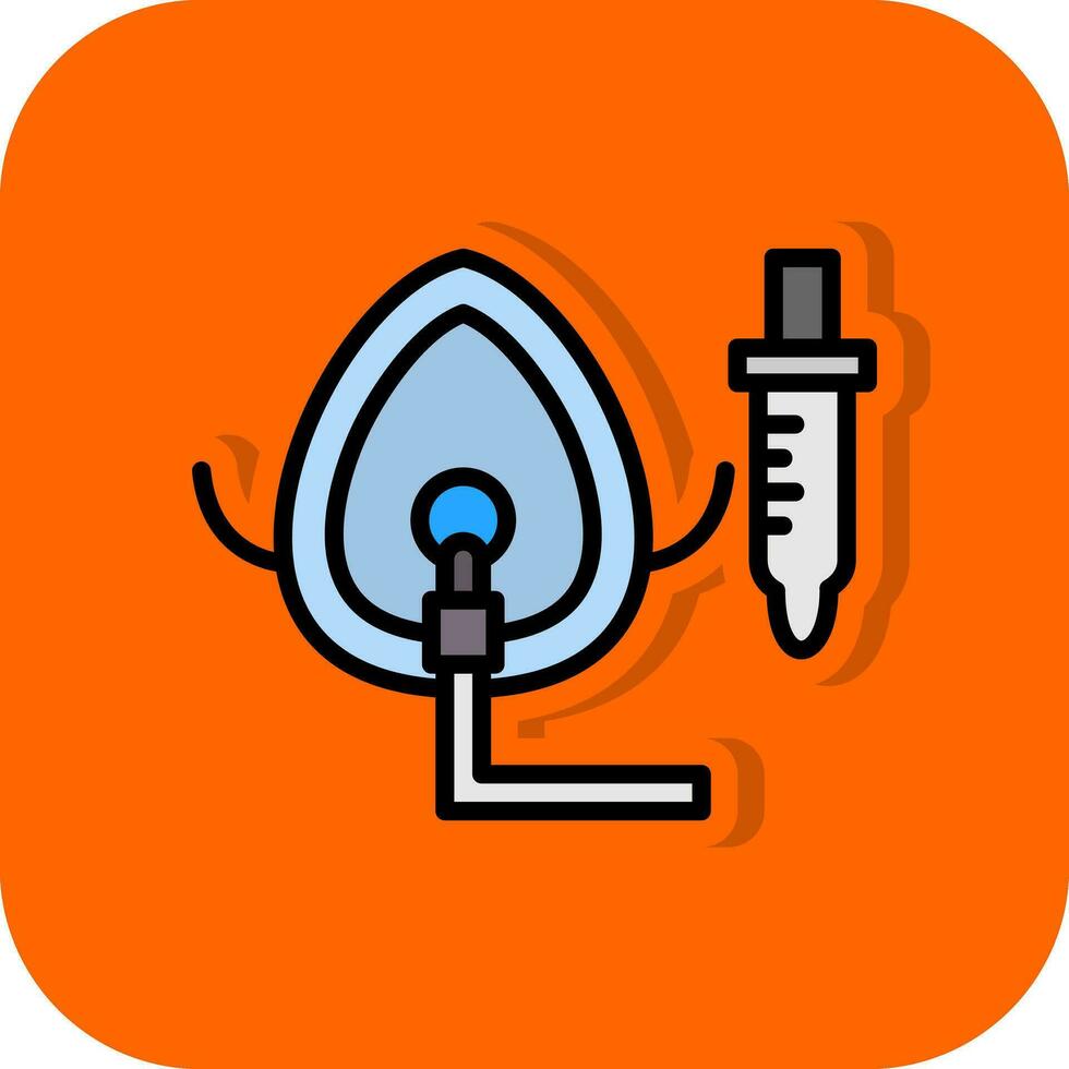 Oxygen Mask Vector Icon Design