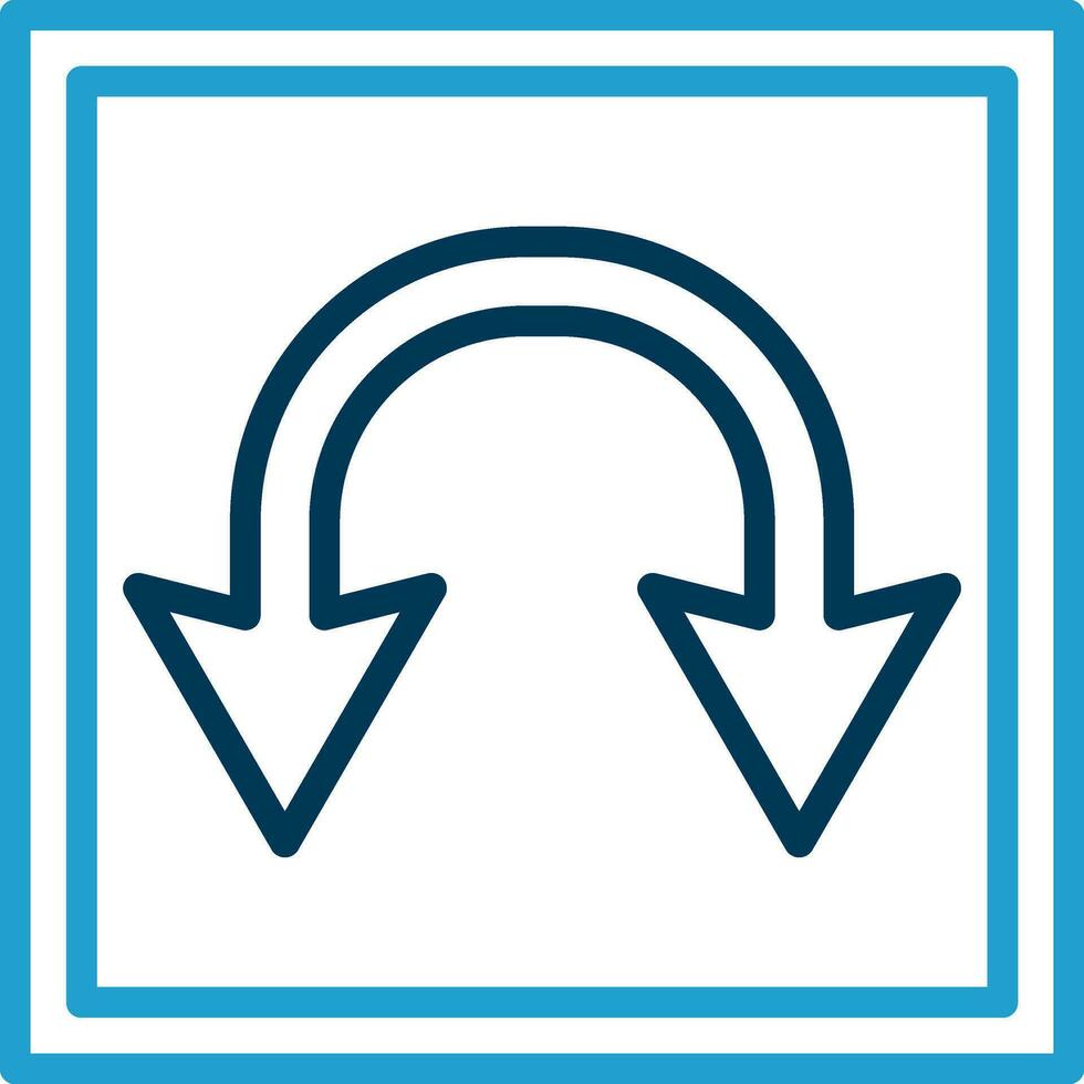 Double Curve Vector Icon Design