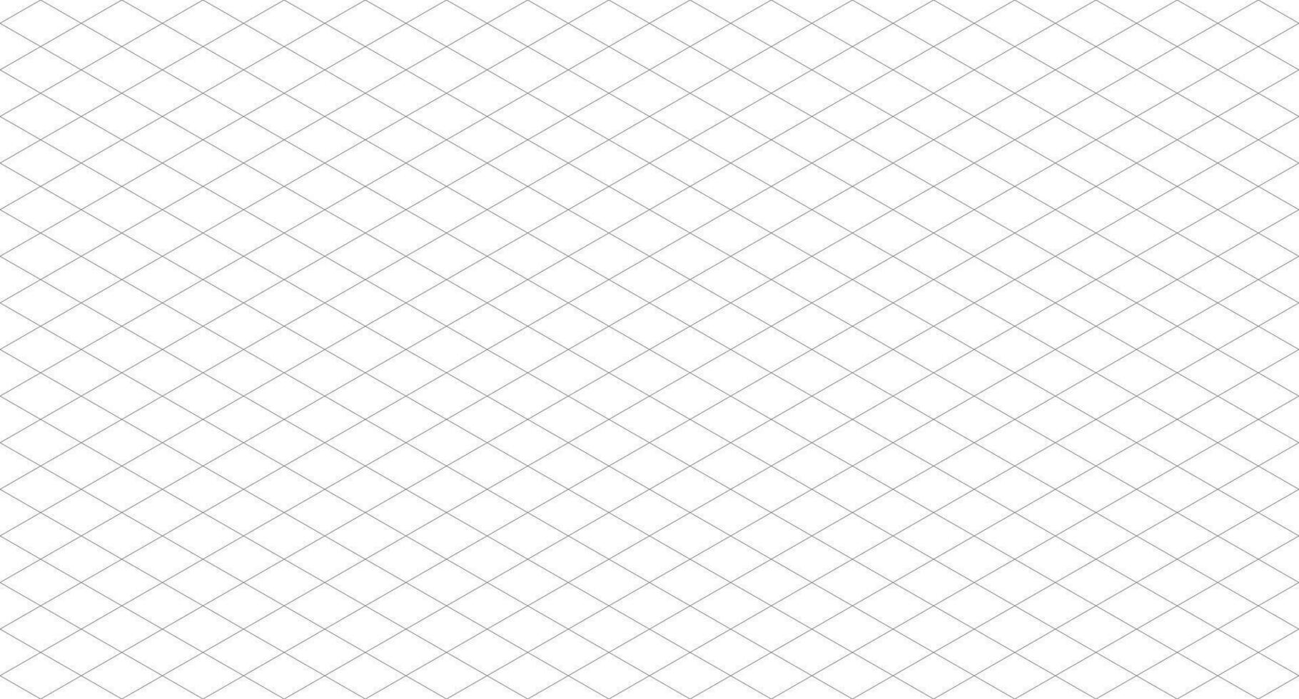 Isometric grid seamless pattern. Isometric grid template. Seamless isometric grid mockup. Vector illustration