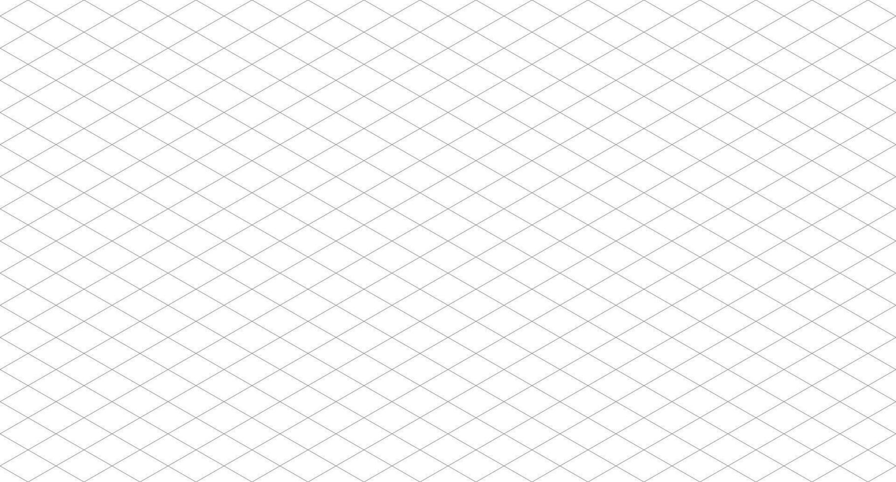 Isometric grid seamless pattern. Isometric grid template. Seamless isometric grid mockup. Vector illustration