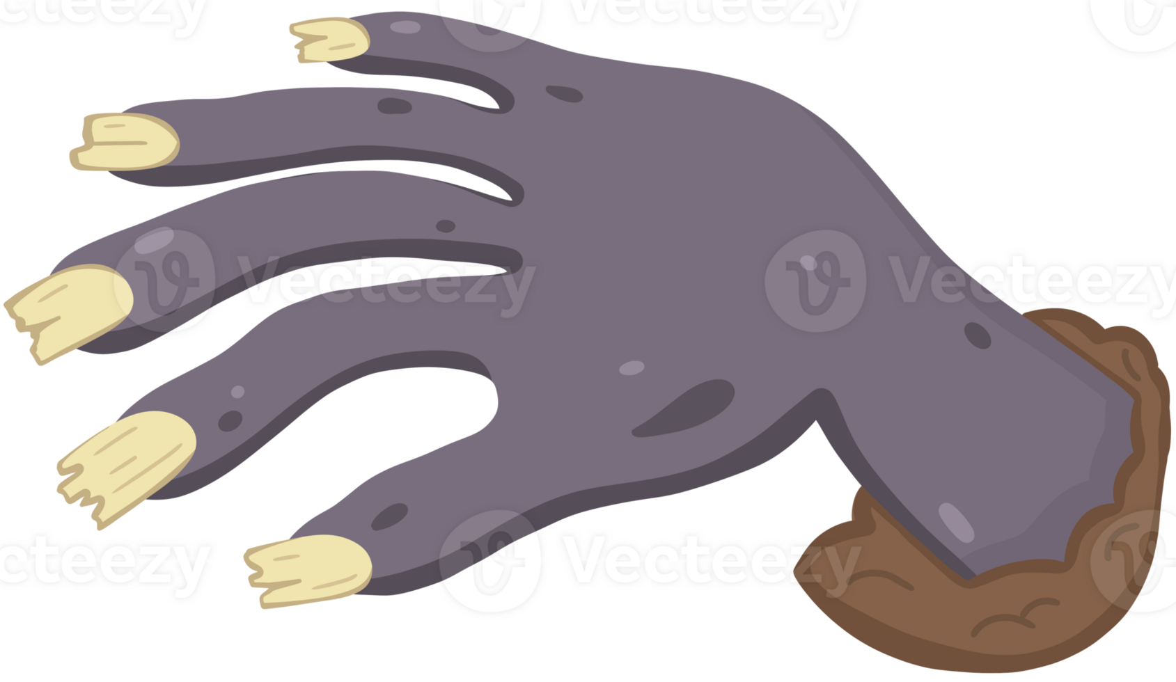 Monster hands pop up from the soil png