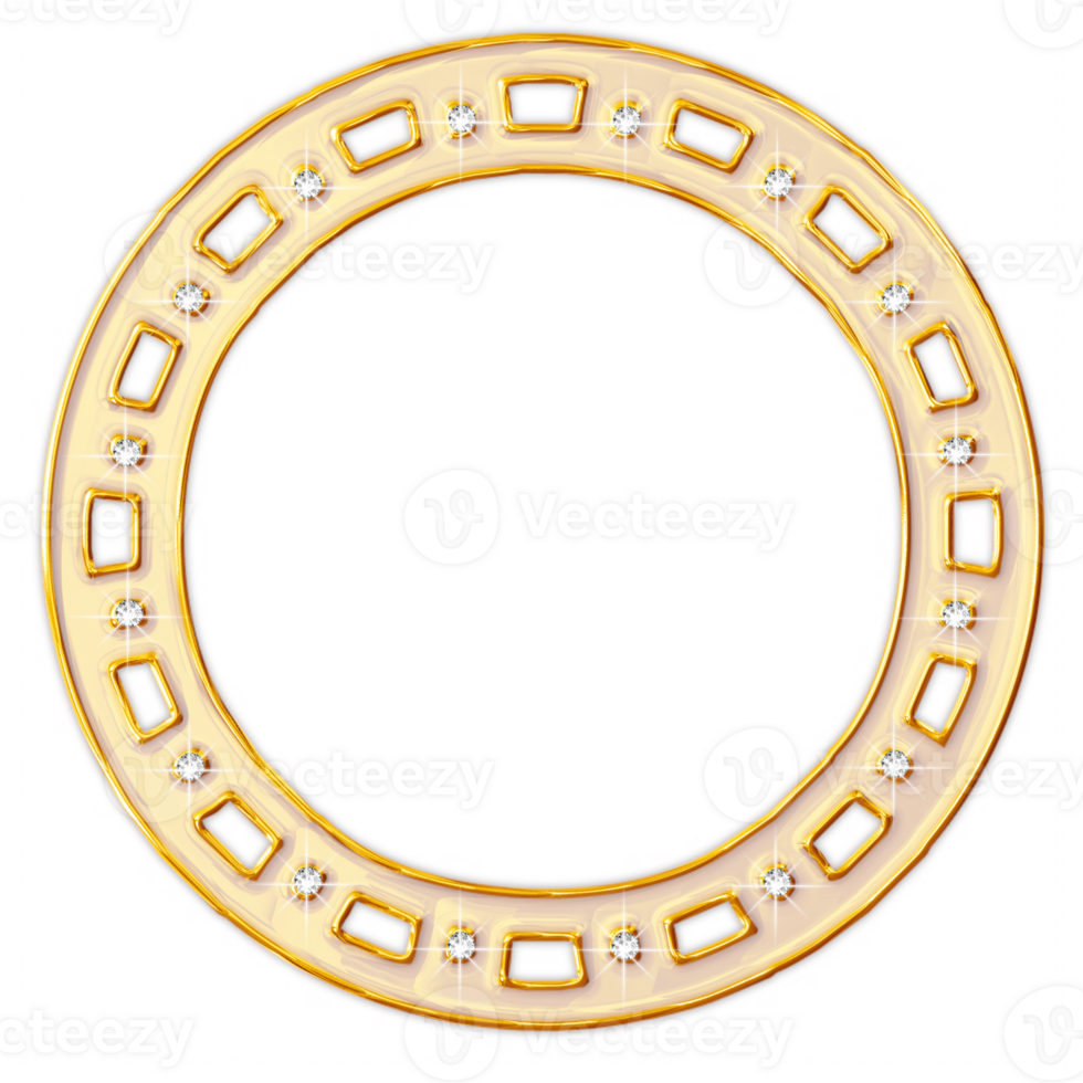 Jeweled golden frames png
