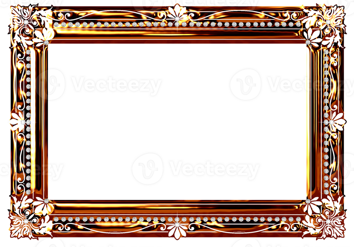 Jeweled golden frames png